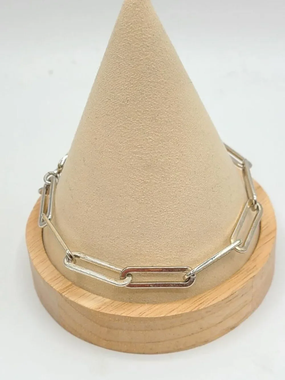 J Crew Silver Tone Paper Clip Bracelet fits a 7